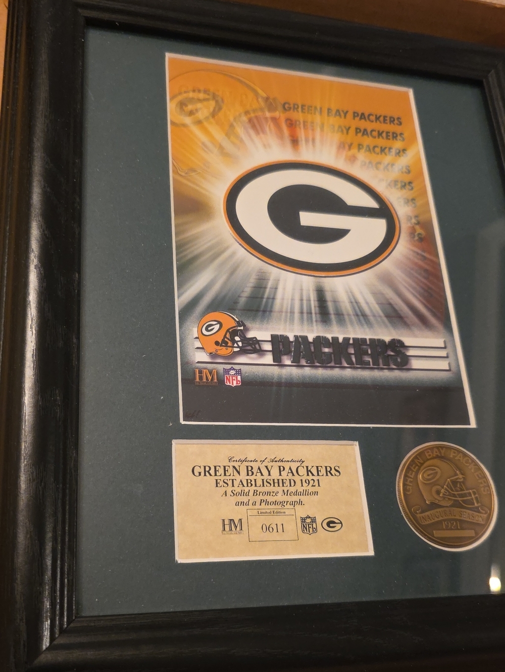 Green Bay Packers Framed Memorabilia - Green